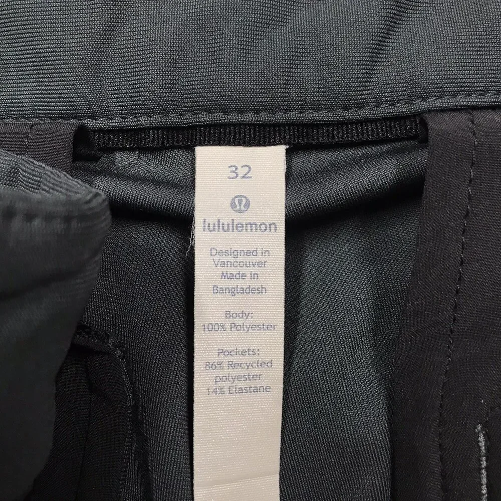 LULULEMON Commission Pant Men 32x28 Dark Gray Slim Fit Warpstreme LM5439SE Chino